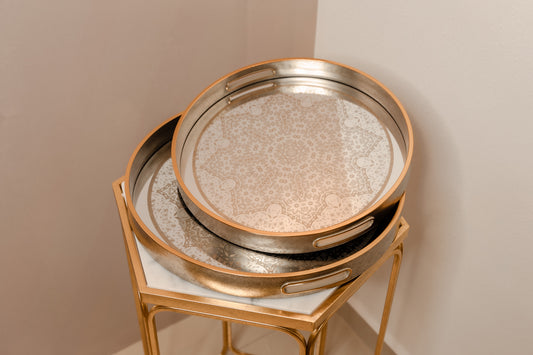 Mandala Mirror Round Tray