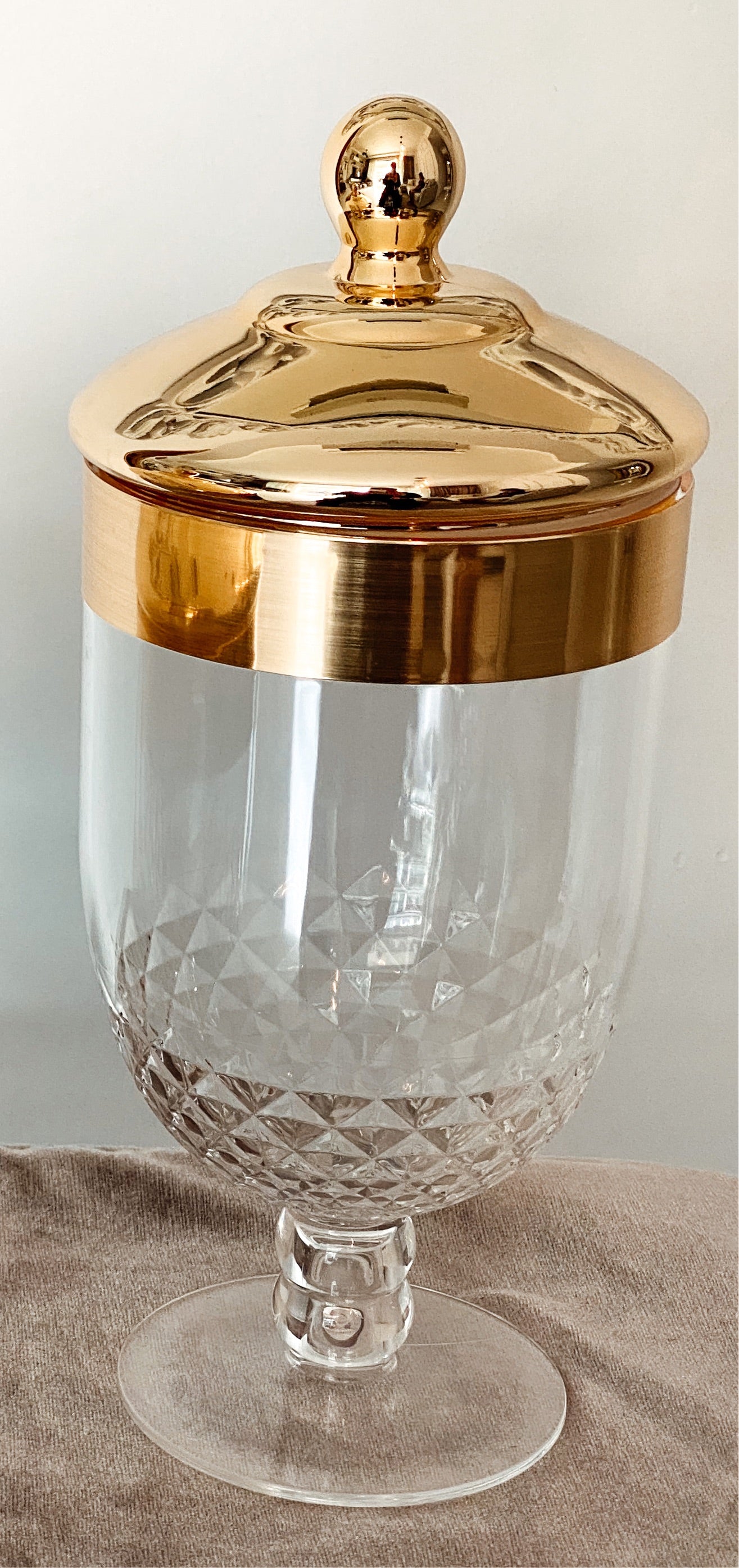 Gold Top Apothecary Jar
