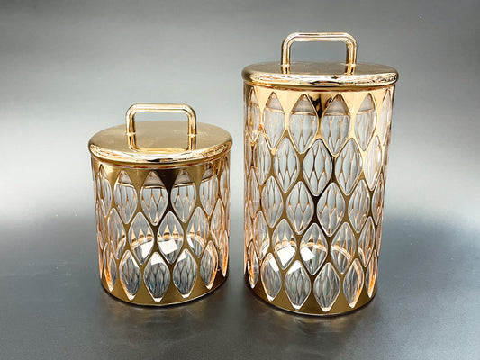 Gold Cage Acrylic Airtight Canister