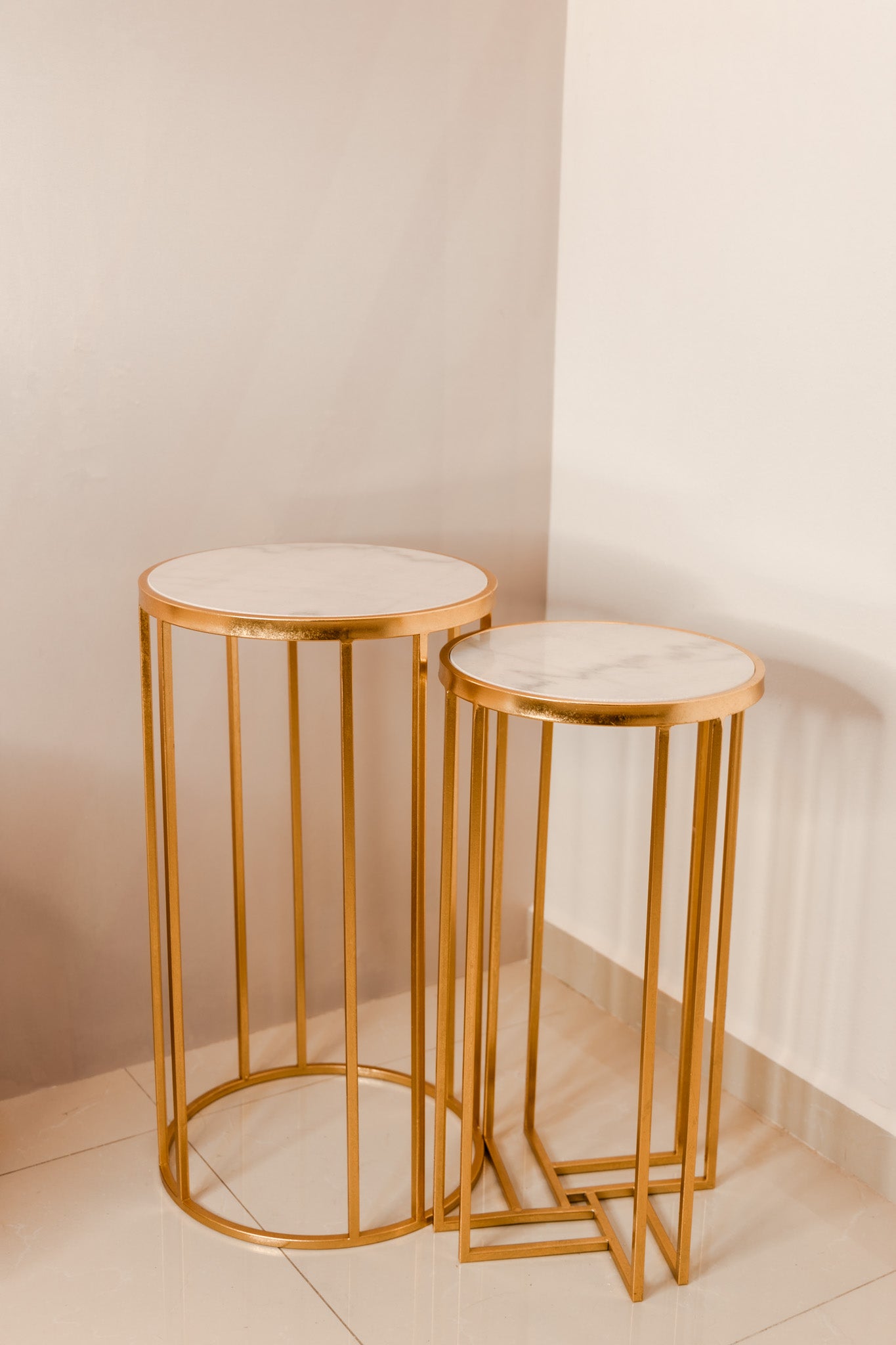 Tandem Marble Side Table