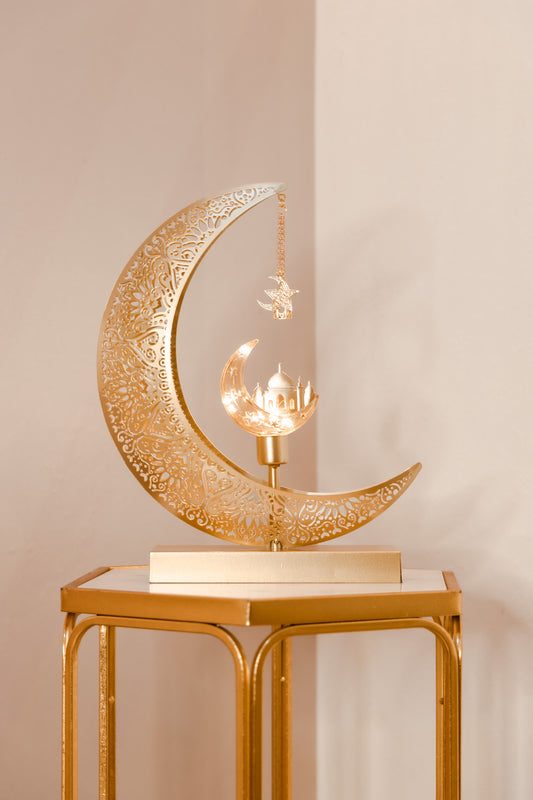 Arabic LED Crescent Lamp with Pendants