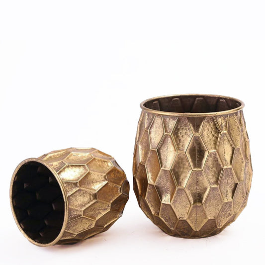 Faceted Gold Pot