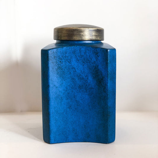 Modern Angular Royal Blue Vase