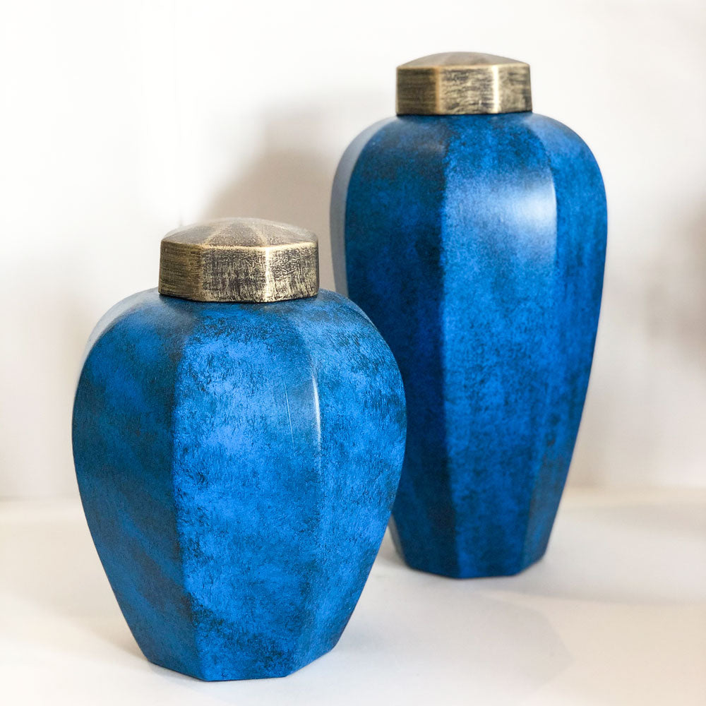Modern Rounded Royal Blue Vase
