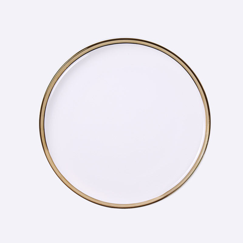 Opulence White with Gold Rim Dinnerware Set