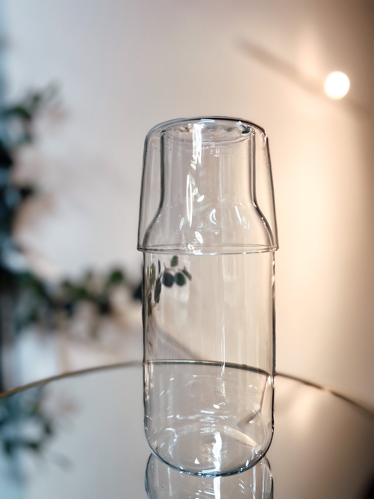 Glass Carafe with Cup