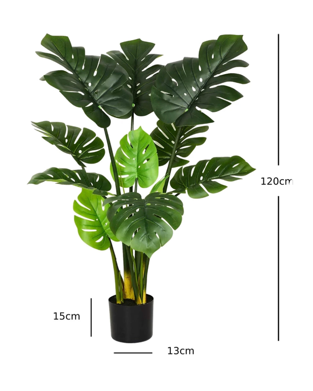 Potted Faux Turtle Monstera Simulation Tree Plant 120Cm
