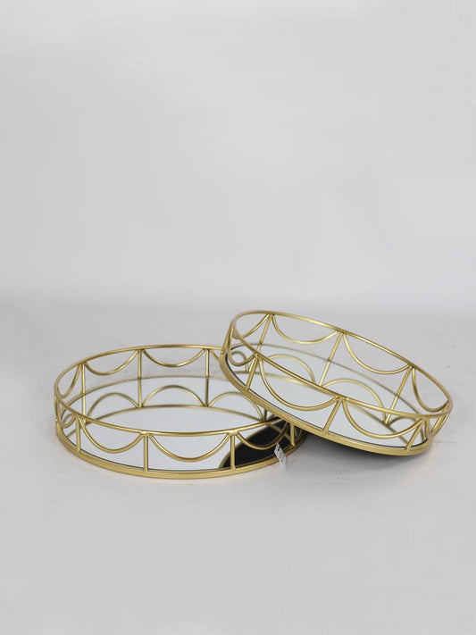 Gold Round Carnival Tray